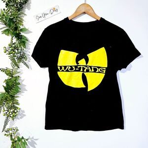 Wu-Tang Clan Graphic T-Shirt Black Yellow Logo Hip Hop Rap Tee Sz M